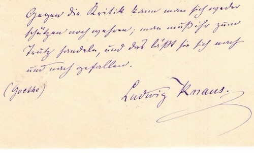Autografo ludwig knaus - ludwig, knaus,