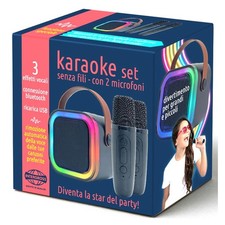 Karaoke set senza fili con 2 microfoni