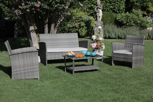 Salotto giardino polyrattan - salotto,