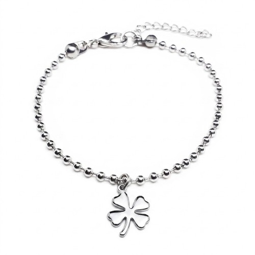 Bracciale quadrifoglio acciaio - quadrifoglio,
