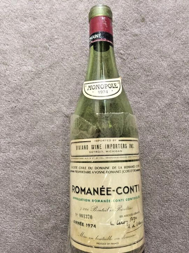 Romanee conti empty bottle - romanee,