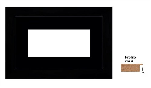 Cornice legno nera - cornice,
