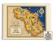Stampa mappa Marche San Marino