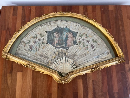 Ventaglio epoca dipinto - d'epoca, a