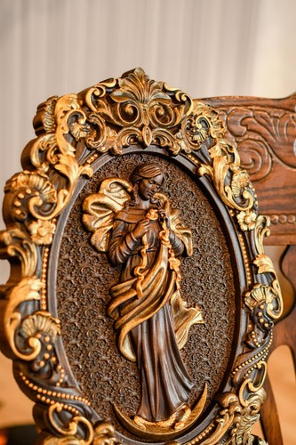 Scultura legno beata - legno,