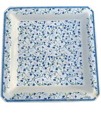 CENTRO-TAVOLA CERAMICA TIFFANY  bianca DECORI LIBERTY FLOREALI