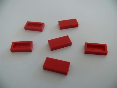 Lego red tile 1 - x, 2