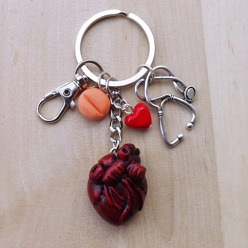 Portachiavi cuore anatomico - , in