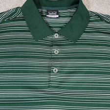Polo Nike Golf Dri-Fit uomo manica corta taglia XL verde a righe colletto