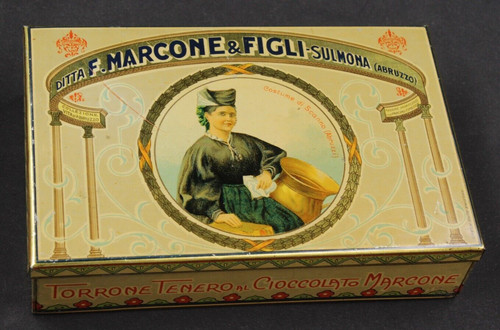 Antica rara scatola latta - antica,
