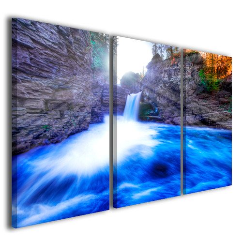 Quadro cascata blu waterfalls - cascata,