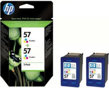 2x HP 57 HP C6657AE ORIGINALI