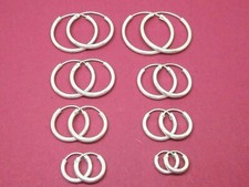 Semplice 925 Vero Argento Orecchini a Cerchio Spessore 2 MM Ø 12-30mm Donna Uomo