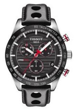 Orologio Uomo Tissot T-Sport PRS 516 Quadrante Nero Cinturino Pelle T100.417.16.051.00
