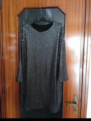 Vestito nero argento - nero, lurex