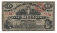 10 LIRE BANCA NAZIONALE NEL REGNO D’ITALIA DECR  12/06/1866 R2
