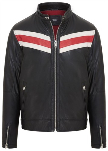 Uomo nero café racer - nero, pelle
