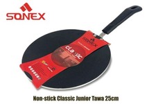 Padella Tawa Antiaderente Roti/Chapati/Concava Acciaio Inox Piastra Calda Tonda 25 cm