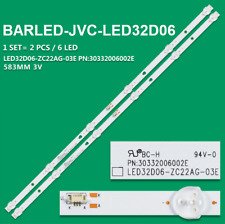 KIT 2 BARRE STRIP 6 LED TV JVC LED32D06-ZC22AG-03E-6S1P 32D3B6CX58312
