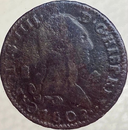 Moneta rame spagnola - , 1802