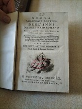 Nuova Parafrasi Poetica Degli Inni Del Breviario Romano 1760 Antonio Signoretti
