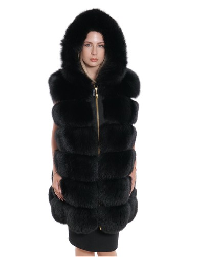 Gilet volpe nero zip - oro, 58