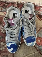 Golden Goose Superstar Sneakers Blu Mimetico Mimetico Caffè -- Taglia 35/5