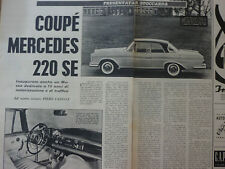 *ARTICOLO MERCEDES 220 SE COUPE'  -- 1960