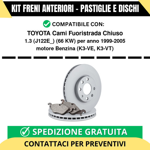 Kit freni anteriori toyota - kit,