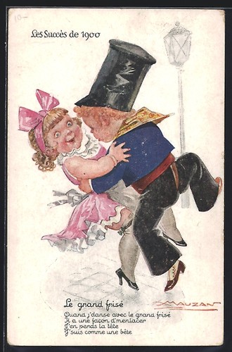Cartolina artista mauzan - cartolina, d'artista