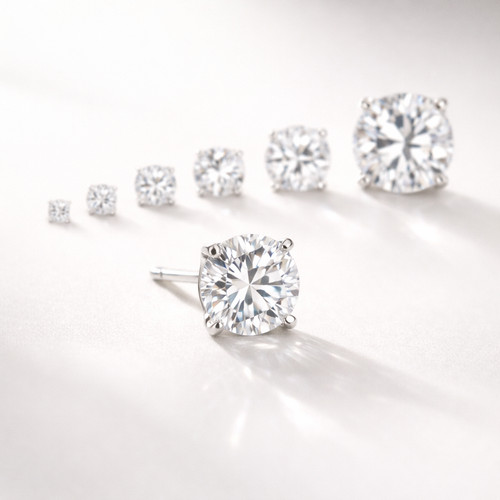 Orecchini punto luce zirconi - orecchini,