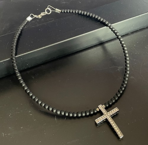 Collana uomo rosario con - collana,
