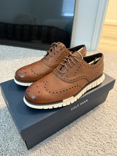 Oxford a coda di rondine Cole Ham Zero grand rimasterizzate taglia 7 M British Tan