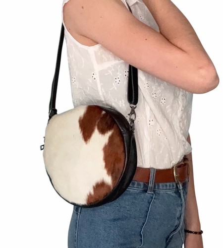 Borsa tonda vera - , pelle