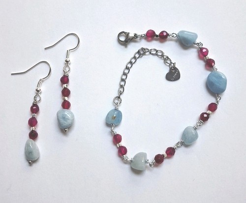 Set con bracciale - orecchini, in