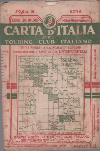 Carta italia del touring - d'italia,