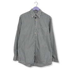 Camicia Lacoste a righe bianca e nera - Taglia 41 uomo