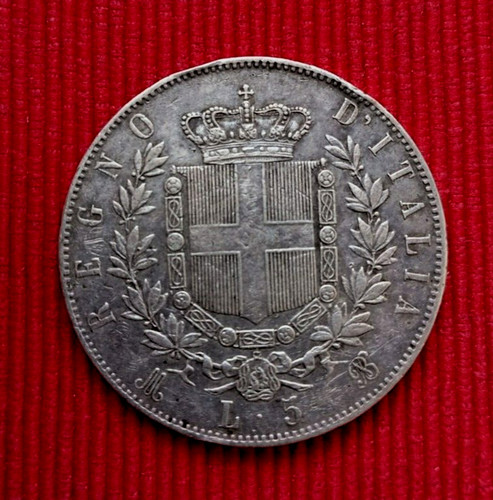 Lire 1871 vittorio emanuele - lire, 5