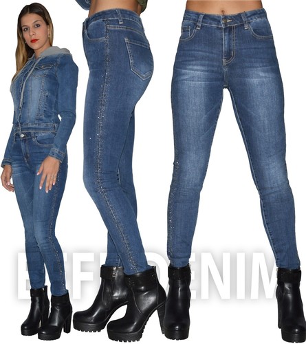 Jeans donna con strass - jeans,