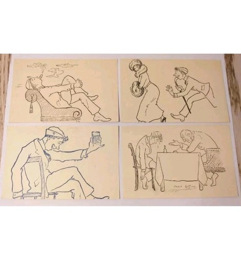 Vecchie cartoline illustrate - 4,