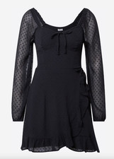 Abito elegante Hollister nero con maniche lunghe taglia M