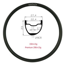 Cerchio carbonio asimmetrico