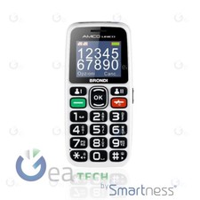 BRONDI AMICO UNICO TELEFONO CELLULARE MEMORIA ESPANDIBILE CONTROLLO REMOTO BIANC