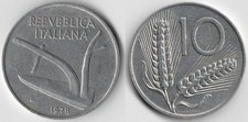Italia 10 lire, 1978