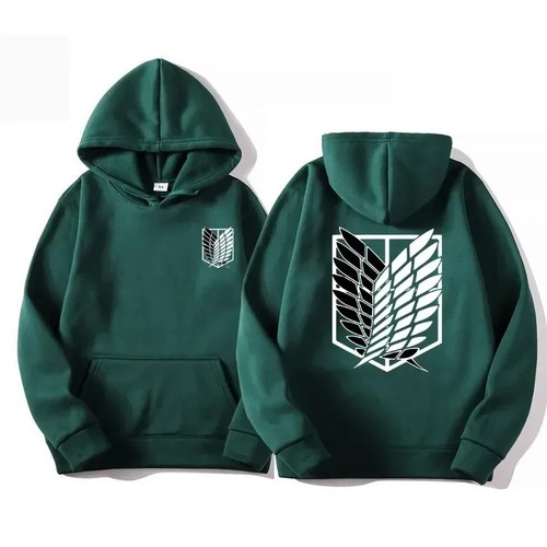 Felpa attack titan verde - on,