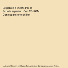 Le parole e i testi. Per le