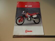 BROCHURE DEPLIANT ORIGINALE GILERA RC 600