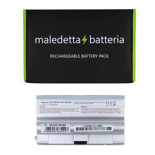 Batteria argento per sony - per, vaio