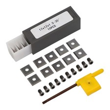 Per Tornio Legno Inserti Utensili 12x12x1 5mm Lame in Carburo Massello Set di 10