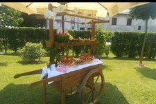 carretto legno per interni o giardino 